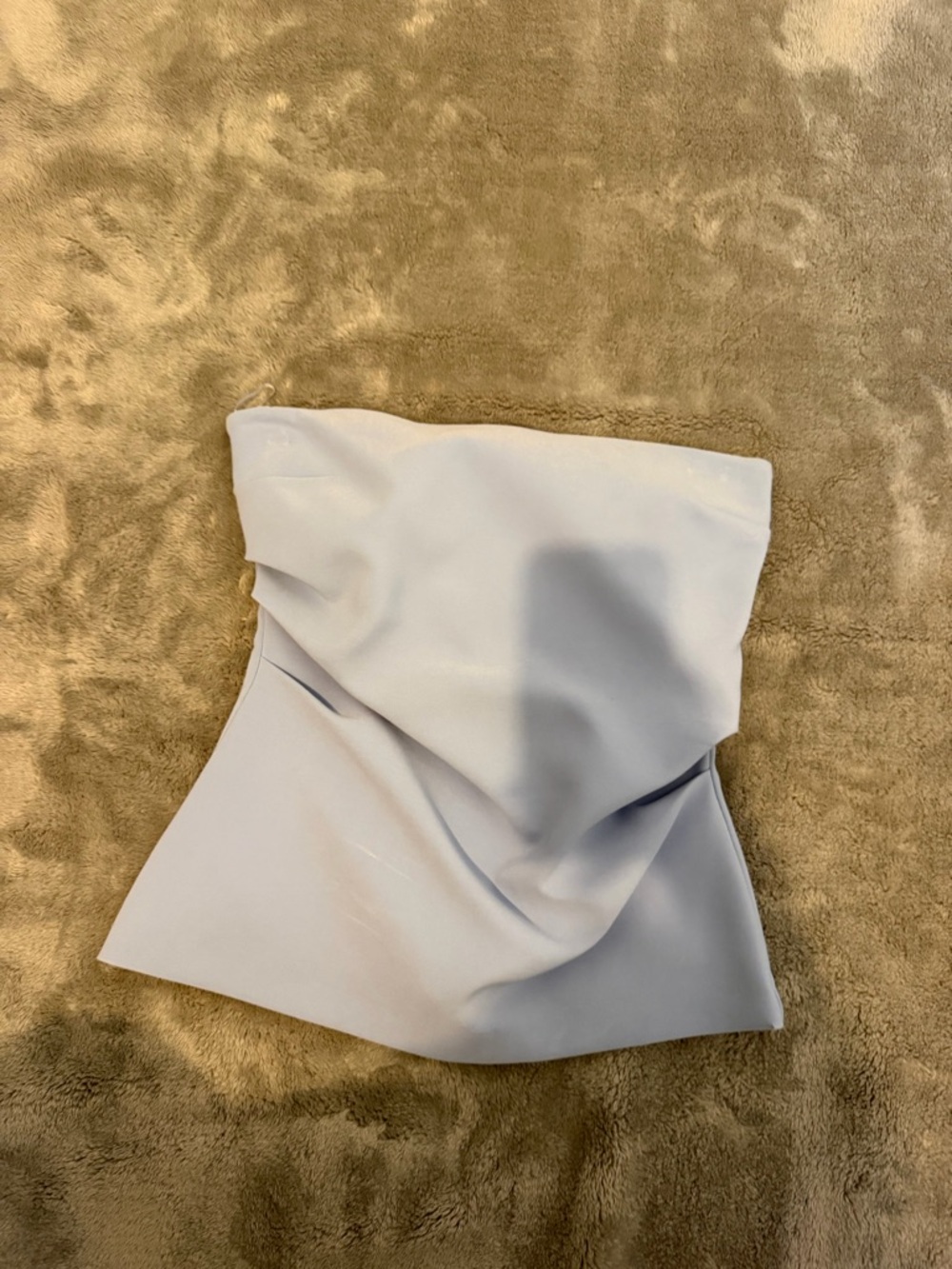 Zara Light Lavender Strapless Bandeau Top